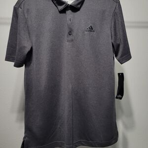 Adidas Men's Dark Gray Polo Shirt